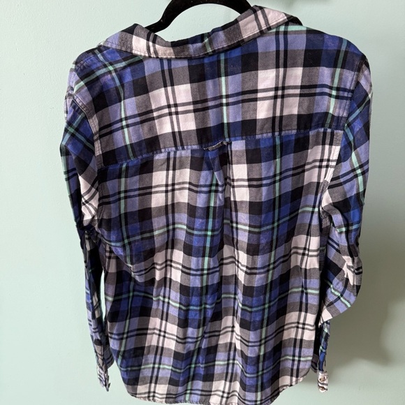 American Eagle Outfitters Plaid Boyfriend Shirt Women’s Size Large - Picture 4 of 4